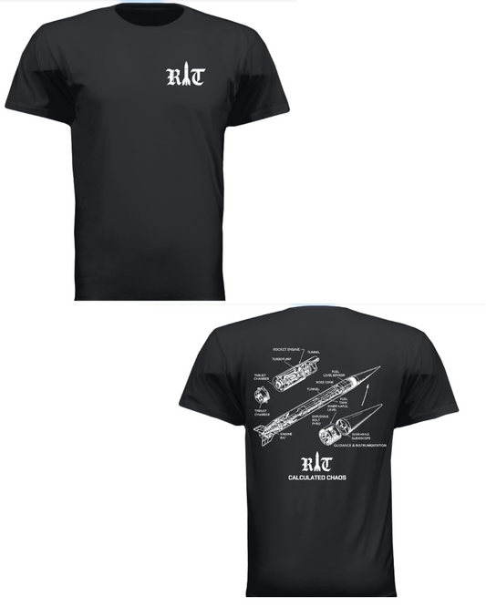 Calculated Chaos – RKT Missile Schematic Tee